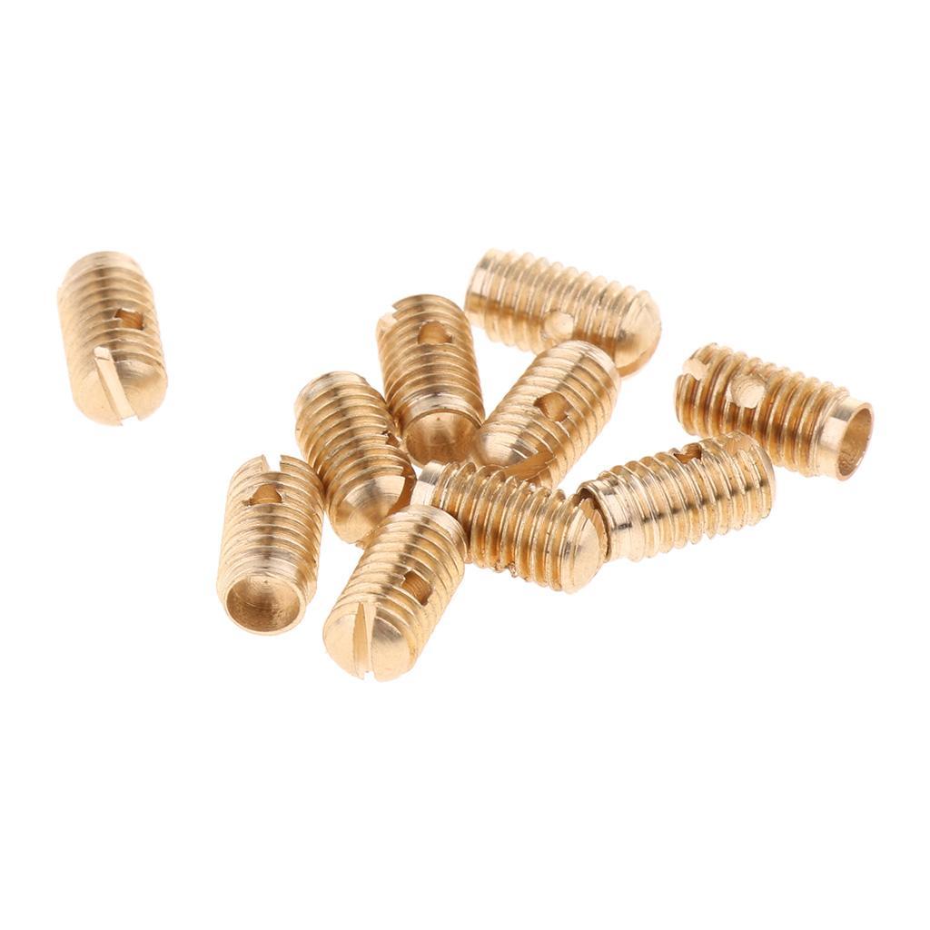 10pcs Saxophone Sax Adjust Screws for Alto Tenor Soprano Sax - Gold