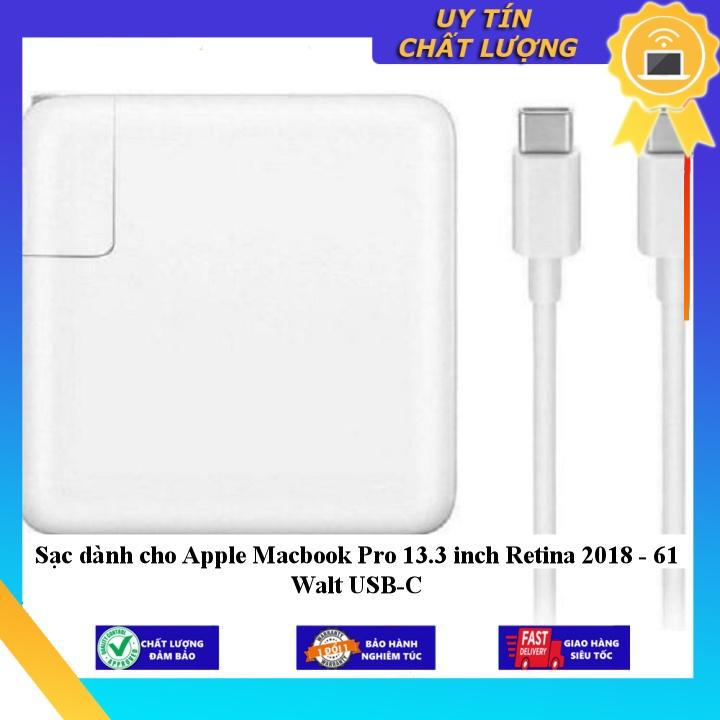 Sạc dùng cho Apple Macbook Pro 13.3 inch Retina 2018 - 61 Walt USB-C - Hàng chính hãng  MIAC1441