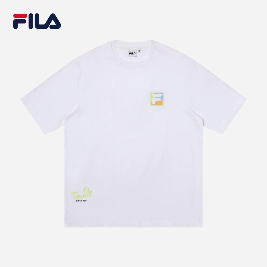 Áo thun tay ngắn thời trang unisex Fila Heritage Loose Fit - FW2RSF1007X-WHI