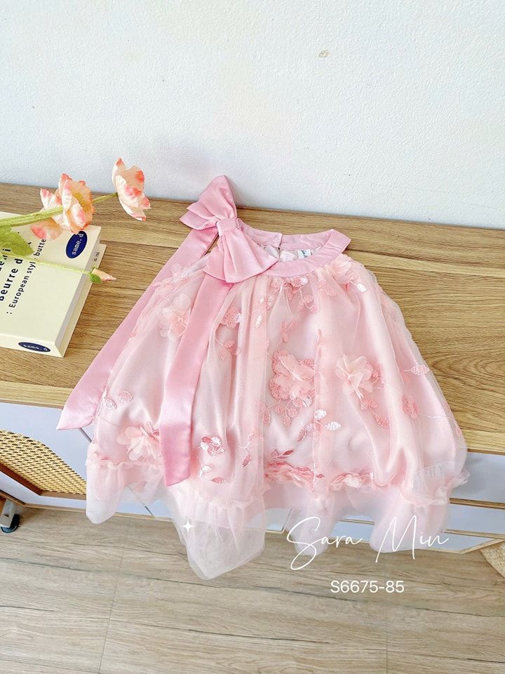 Đầm váy hoa công chúa màu pastel nhẹ nhàng cho bé gái từ 10-40kg hàng thiết kế