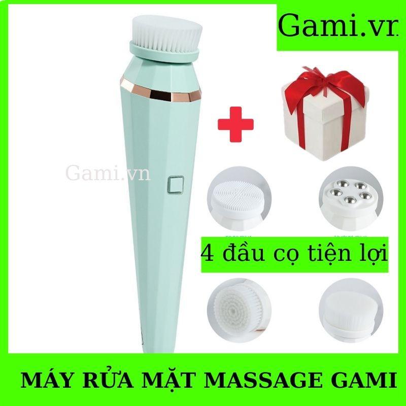 Máy Rửa Mặt ️Freeship️ Máy Rửa Mặt Cầm Tay Máy Chăm Sóc Da Mặt Kết Hợp Massage Mặt và Tẩy Trang Với 4 Đầu Cọ