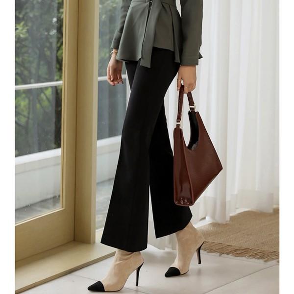 Quần Tây Nữ Thời Trang Công Sở Quyên Fashion, Dáng Đứng Gấu Loe Nhẹ Thời Trang QQ211