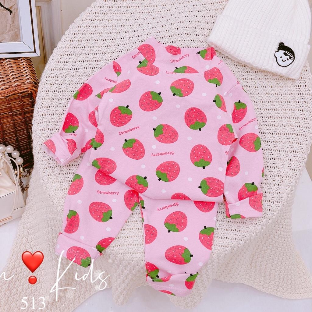 Bộ dài tay cổ lọ cho bé gái 8-20kg