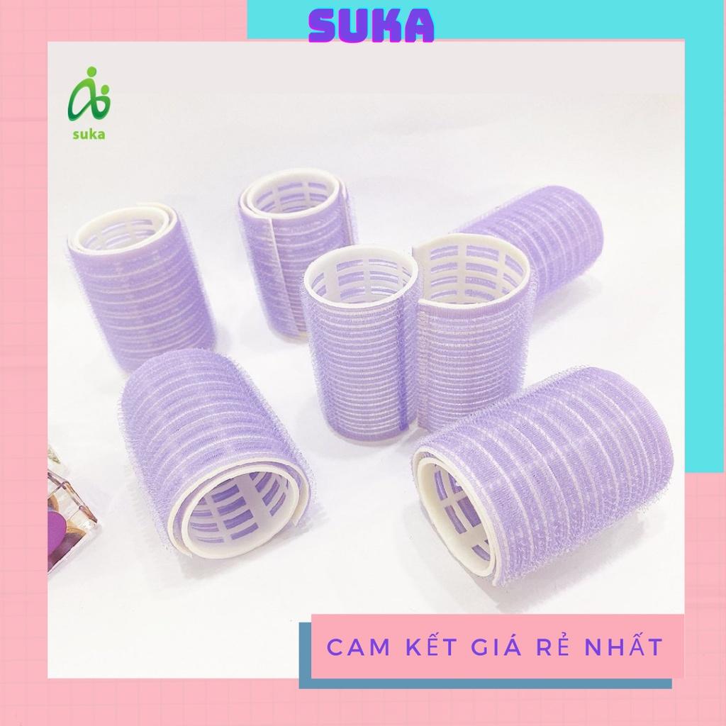 Lô uốn mái mưa tự dính có kẹp đỡ, lô uốn tóc xoăn Hàn Quốc size 4cmx6cm