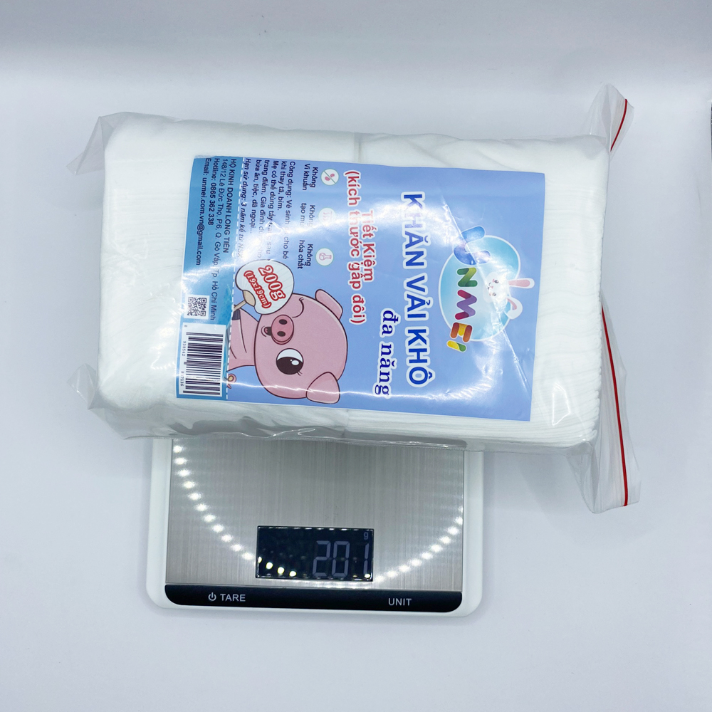 Khăn Khô, Khăn Vải Khô Đa Năng Unmei 200g, Dạng Du Lịch Đễ Đêm Đi - An Toàn Cho Trẻ Sơ Sinh, Kích Thước Gấp Đôi, Tiện Ích Vượt Trội Khi Sử Dụng