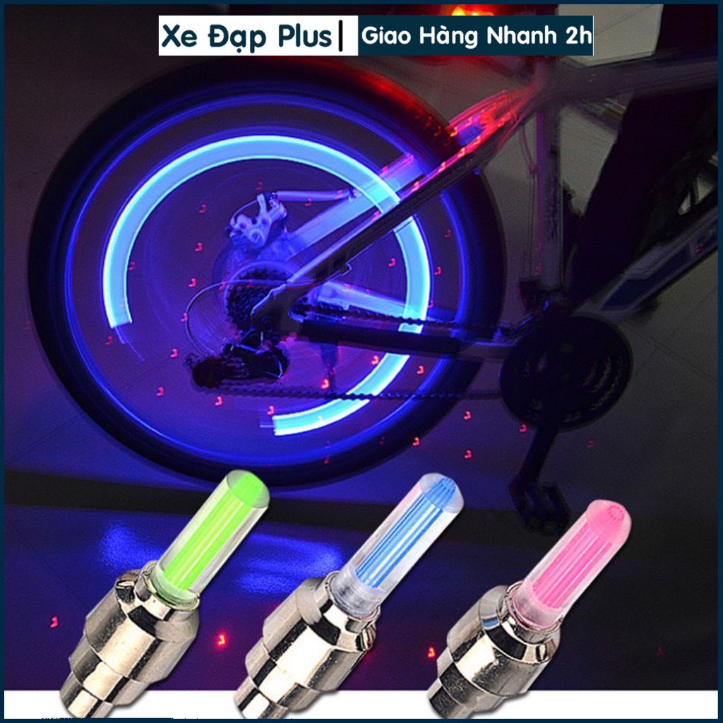 Đèn van xe đạp nhiều màu sắc combo 2 chiếc, tự động phát sáng khi đạp xe