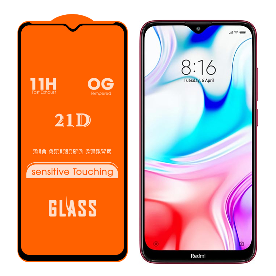 Kính Cường Lực 21D cho Redmi 8 Full Keo Màn Hình SIÊU BỀN, SIÊU CỨNG, ÔM SÁT MÁY- HANDTOWN- HÀNG CHÍNH HÃNG