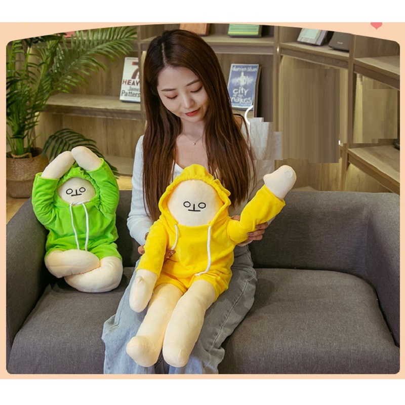 Gấu bông người chuối trầm cảm, quà tặng thú nhồi bông chuối suy tư đáng yêu