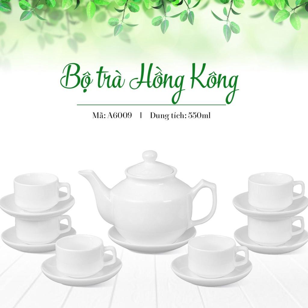 Ấm chén Bát Tràng - Ấm Bộ Trà đẹp - Gốm sứ Bát Tràng Cao cấp - Bộ trà sứ thấu quang
