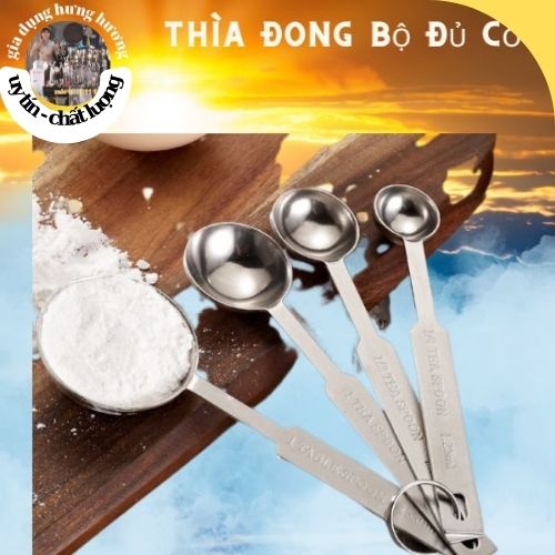 Bộ 4 Thìa Đong Inox Định Lượng