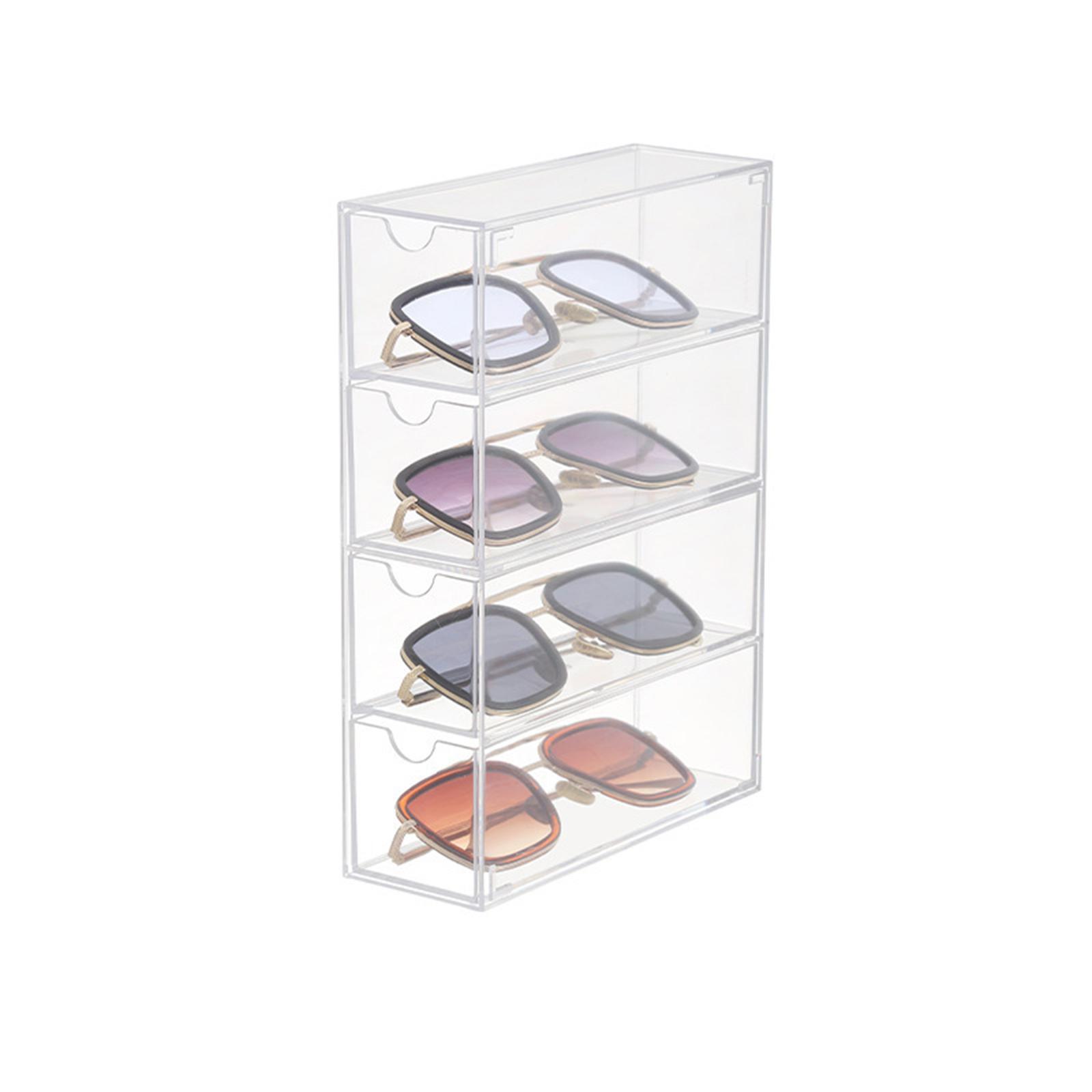 Makeup Organizer 4 Drawers Acrylic Storage Box for Glasses Bathroom Lipstick