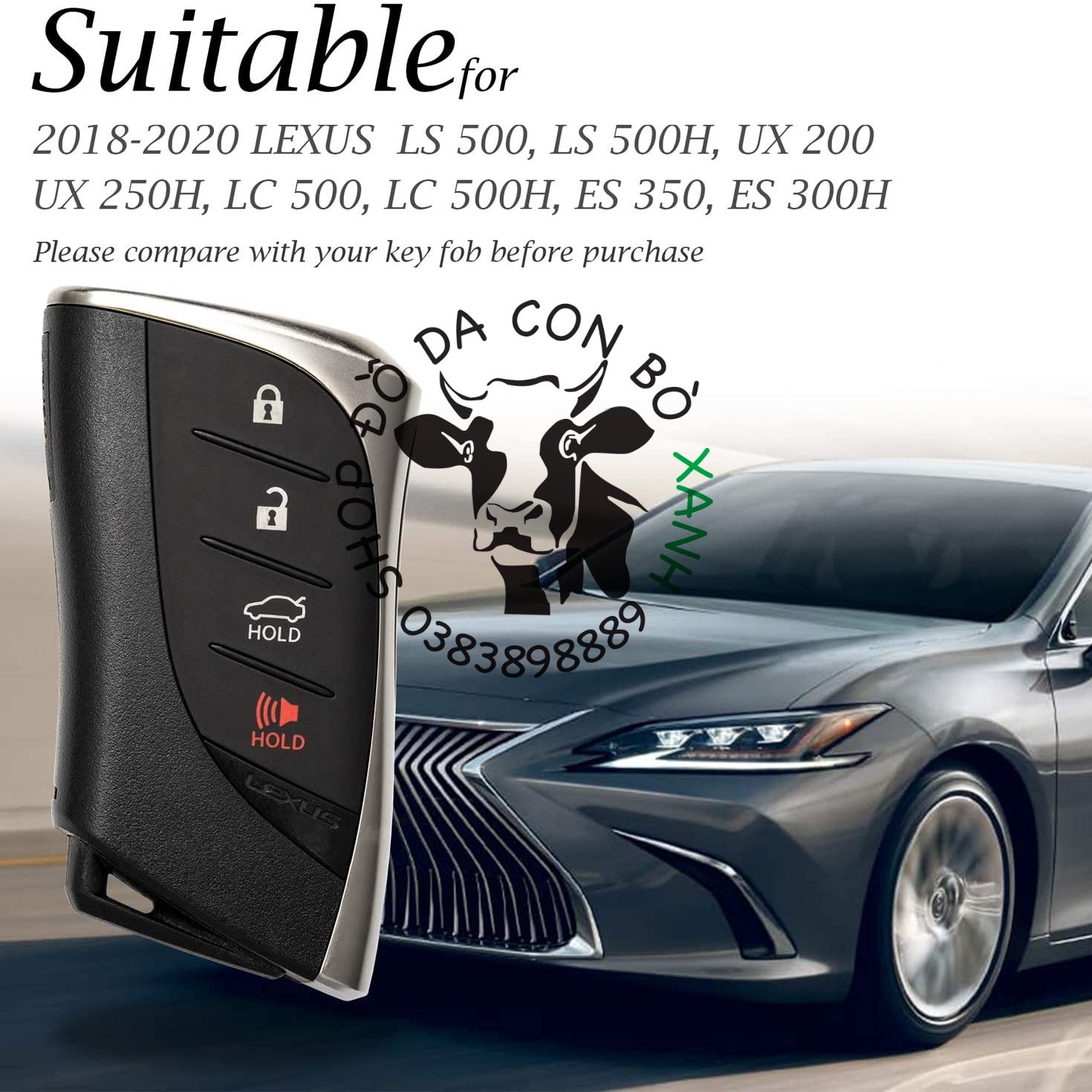 Bao Da Ép Phom Chìa Khoá Lexus đời mới màu nâu 004e