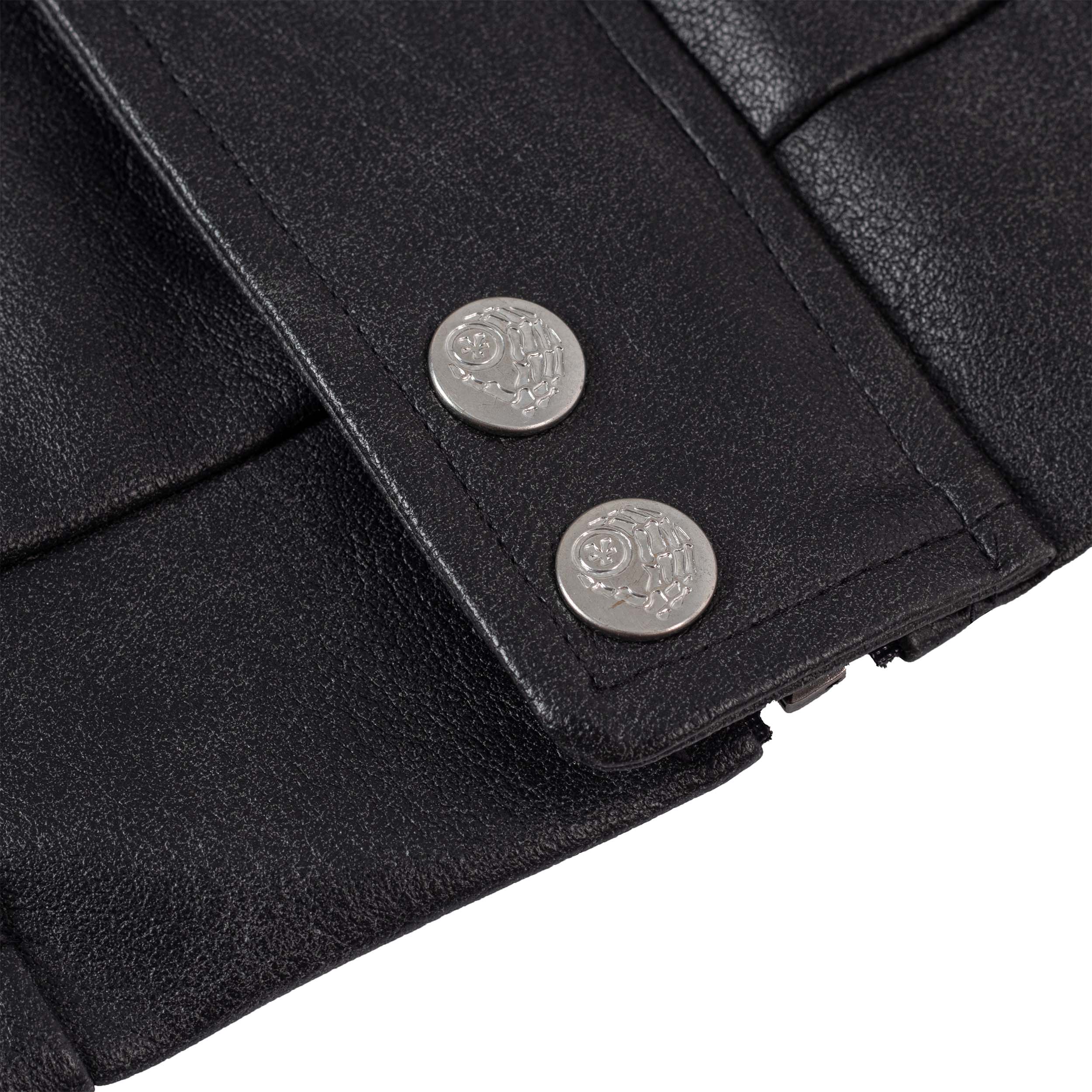 Áo Khoác DirtyCoins Leather Bomber Jacket - Black