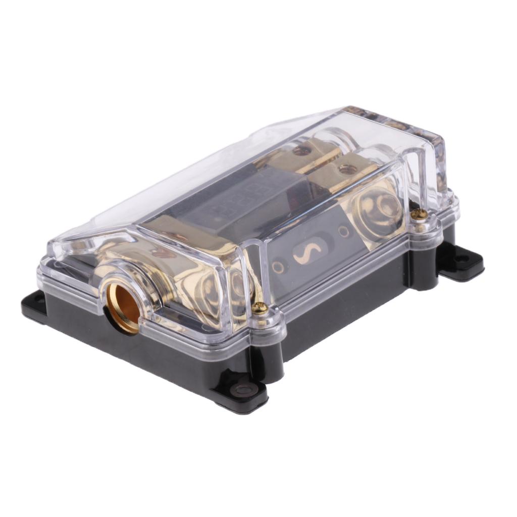 100A 3-Way Audio Stereo Fuse Holder Ground Cable Splitter Distribution Block Replacement