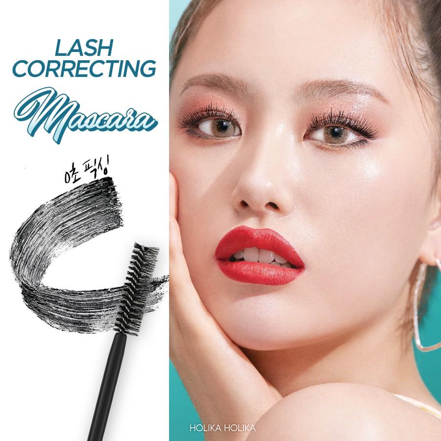 Mascara Không Trôi, Làm Cong Mi Kèm Tẩy Trang Chuyên Dụng Holika Holika Lash Correcting set 01 Hyper Curling _