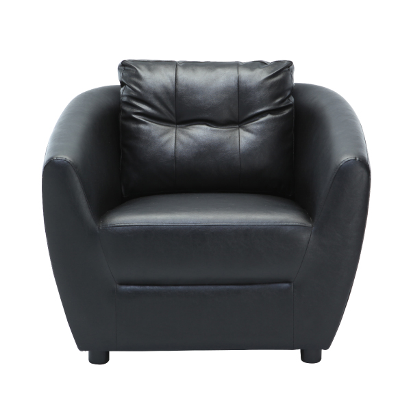 Ghế sofa đơn MAX đặt phòng khách, khung gỗ bền chắc, đệm bọc da PVC cao cấp màu đen sang trọng | Index Living Mall - Phân phối độc quyền tại Việt Nam