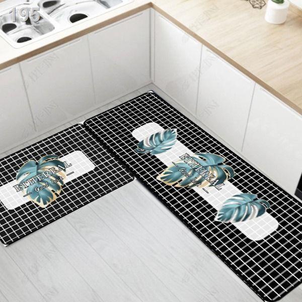 Thảm trải sàn nhà bếp, thấm nước, dầu, chống trơn trượt, dầu và thấm, cửa, dạng dải dài đơn giản hiện đại gia
