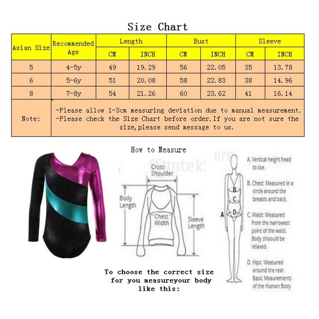 Girl Sparkling One Piece Gymnastic Leotard Bodysuit Ballet Dancewear Costume