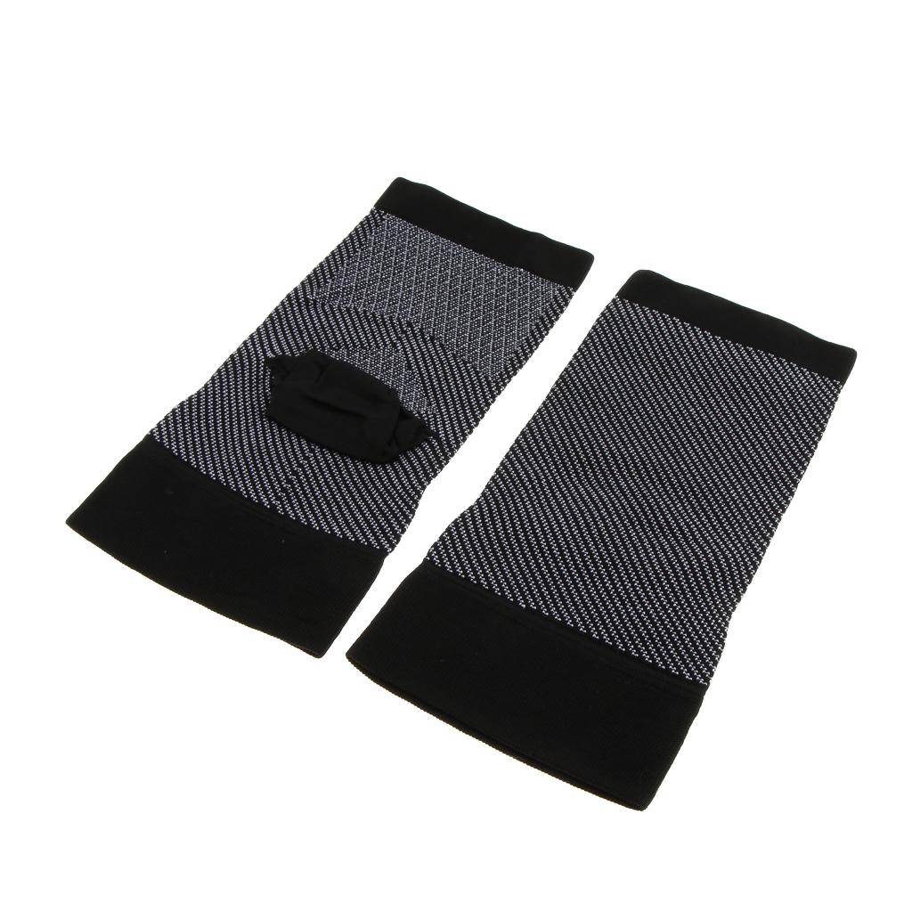 Ankle Support Compression Toeless Socks Foot Sleeve Arch Heel Pain Relief M
