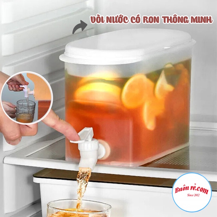Bình đựng nước có vòi 3,5L Việt Nhật , Bình đựng nước trà, nước trái cây để trong tủ lạnh tiện lợi