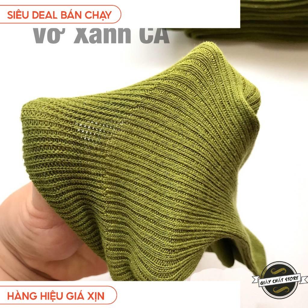 Vớ Tất Xanh cổ cao, dày dặn màu xanh nỏn chuối- xanh CA SQ BĐ MÃ SQ1