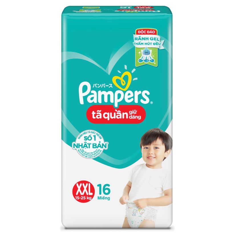 Tã-bỉm quần Pampers Demin 8 XXL16