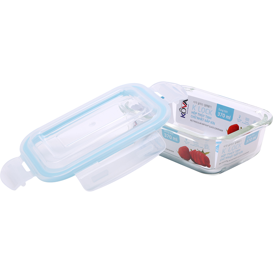 Bộ 2 Hộp Thủy Tinh Chịu Nhiệt KOVA KLOCK KV370  Và Túi Giữ Nhiệt