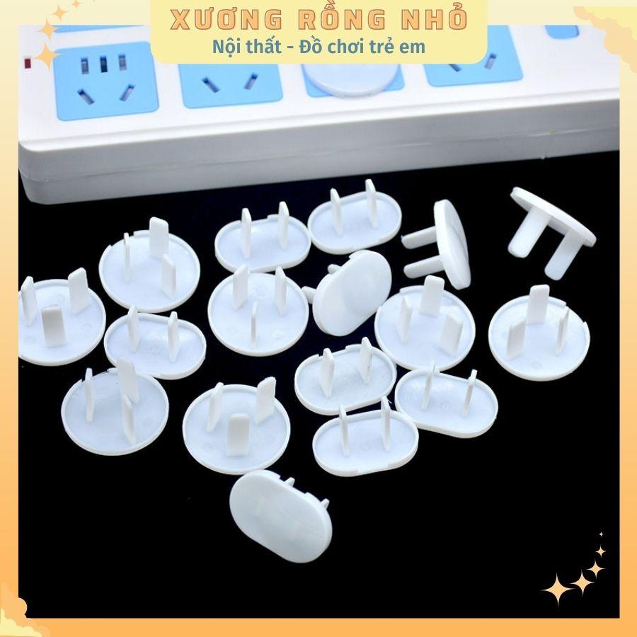 Combo 5 Nút Bịt Ổ Điện Chống Cháy, Chống Giật An Toàn Cho Bé- Che Ổ Điện 2 Chân Cao Cấp-Xương Rồng Nhỏ