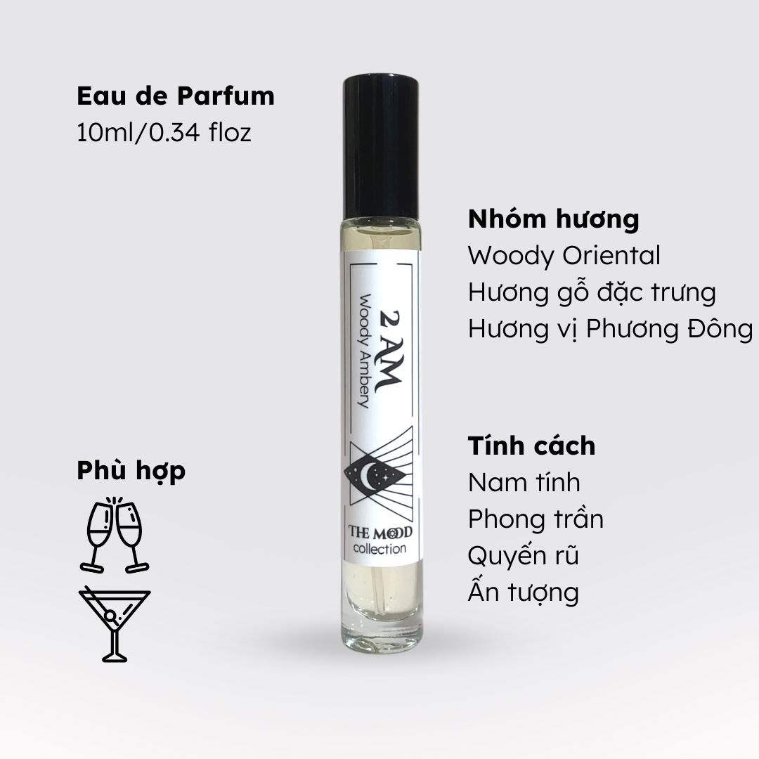 Nước hoa nam chính hãng Morra No.22 (2AM) 10ml nguyên liệu nhập Pháp mùi hương nam tính, phong trần quyến rũ, lưu hương thơm lâu - dạng xịt