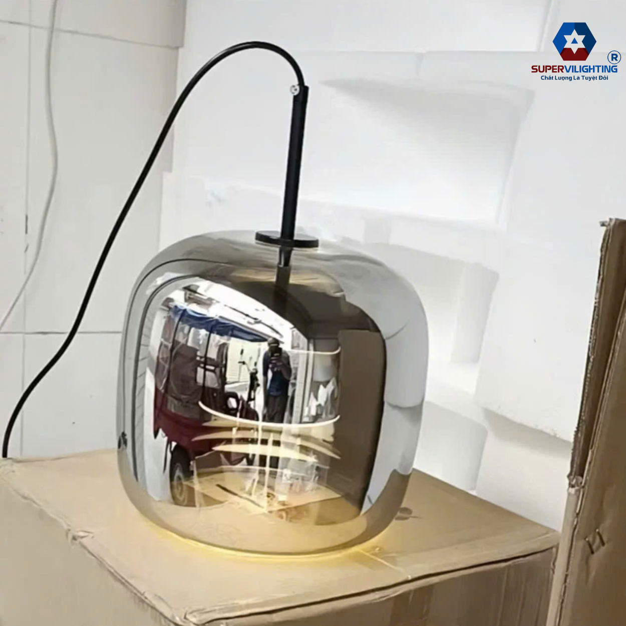 Đèn thả thuỷ tinh trang trí phòng khách phòng ngủ bàn ăn pha lê SuperVilighting phong cách hiện đại