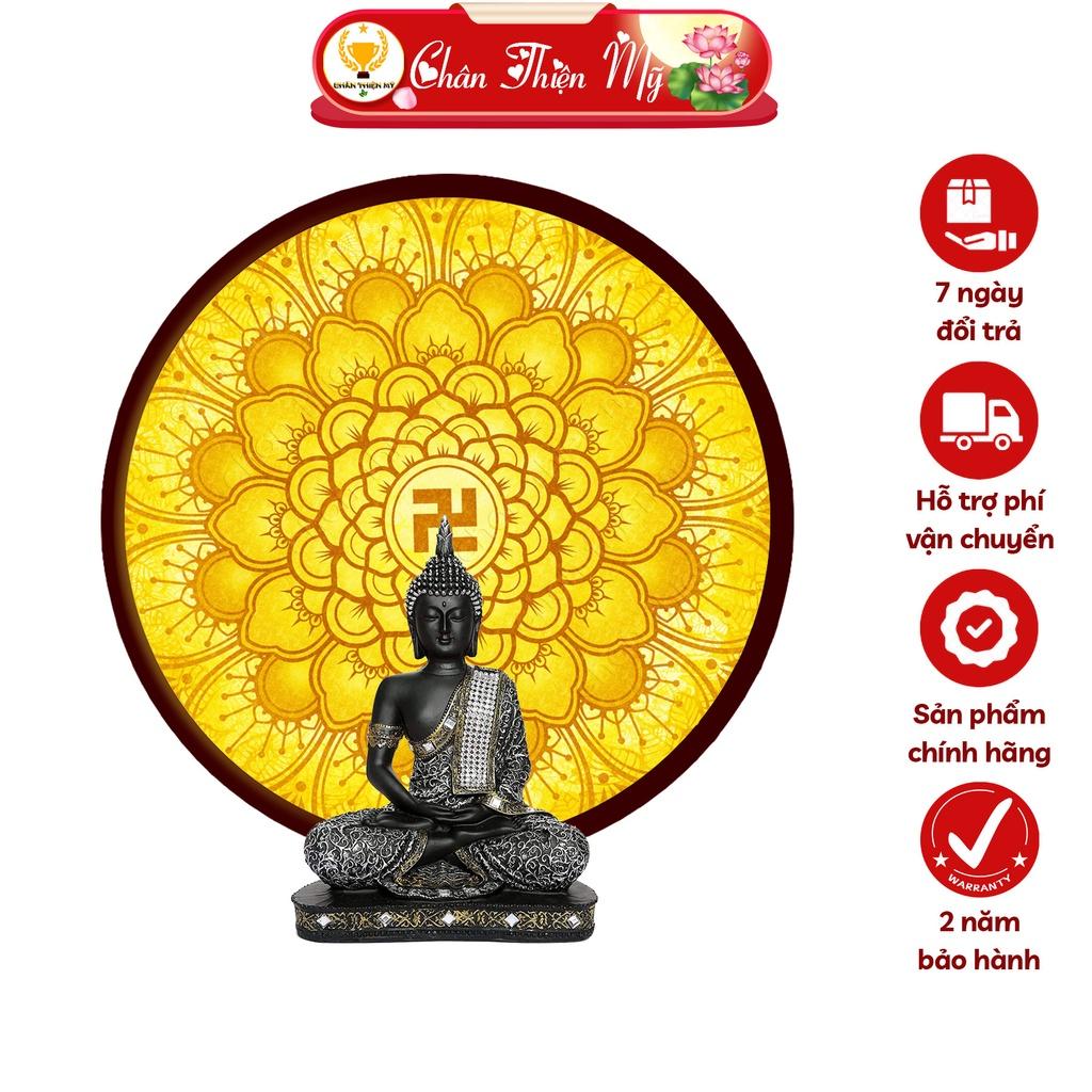 Đèn Thờ Hào Quang Phật Tranh Trúc Chỉ, Trang Trí Bàn Thờ, Hào Quang Trúc Chỉ Mandala Chữ Vạn TC-HQ-104
