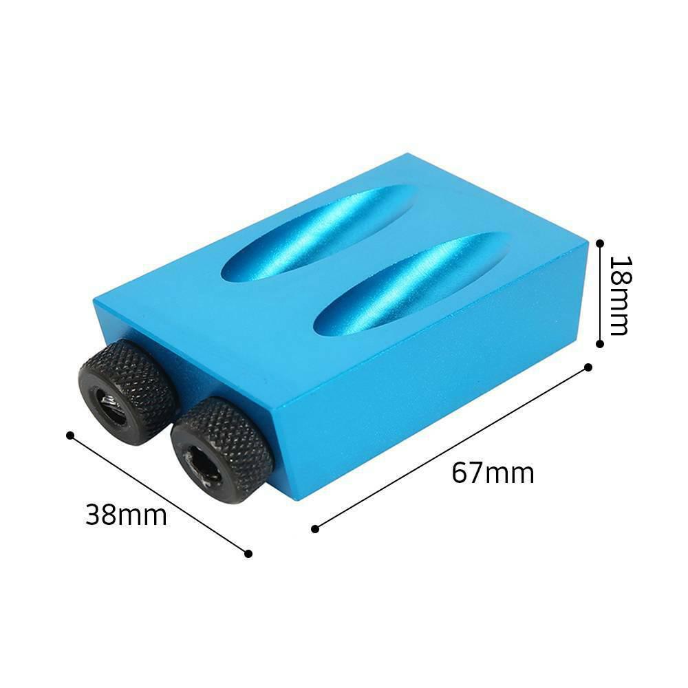 34Pcs Woodworking Pocket Hole Jig Drill Guide Set Hole Puncher Locator Bit Tools