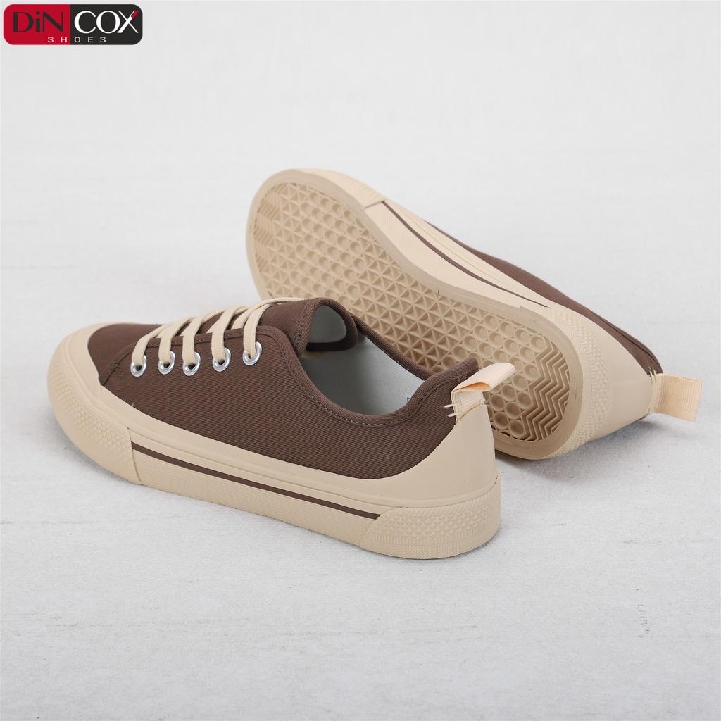 Giày Sneaker Vải Nữ DINCOX C20 Nữ Tính Sang Trọng Chocolate