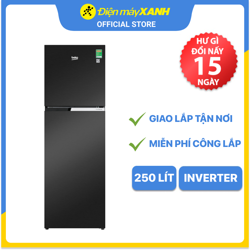 Tủ lạnh Beko RDNT271I50VWB - Hàng Chính Hãng (Giao Hàng Toàn Quốc)