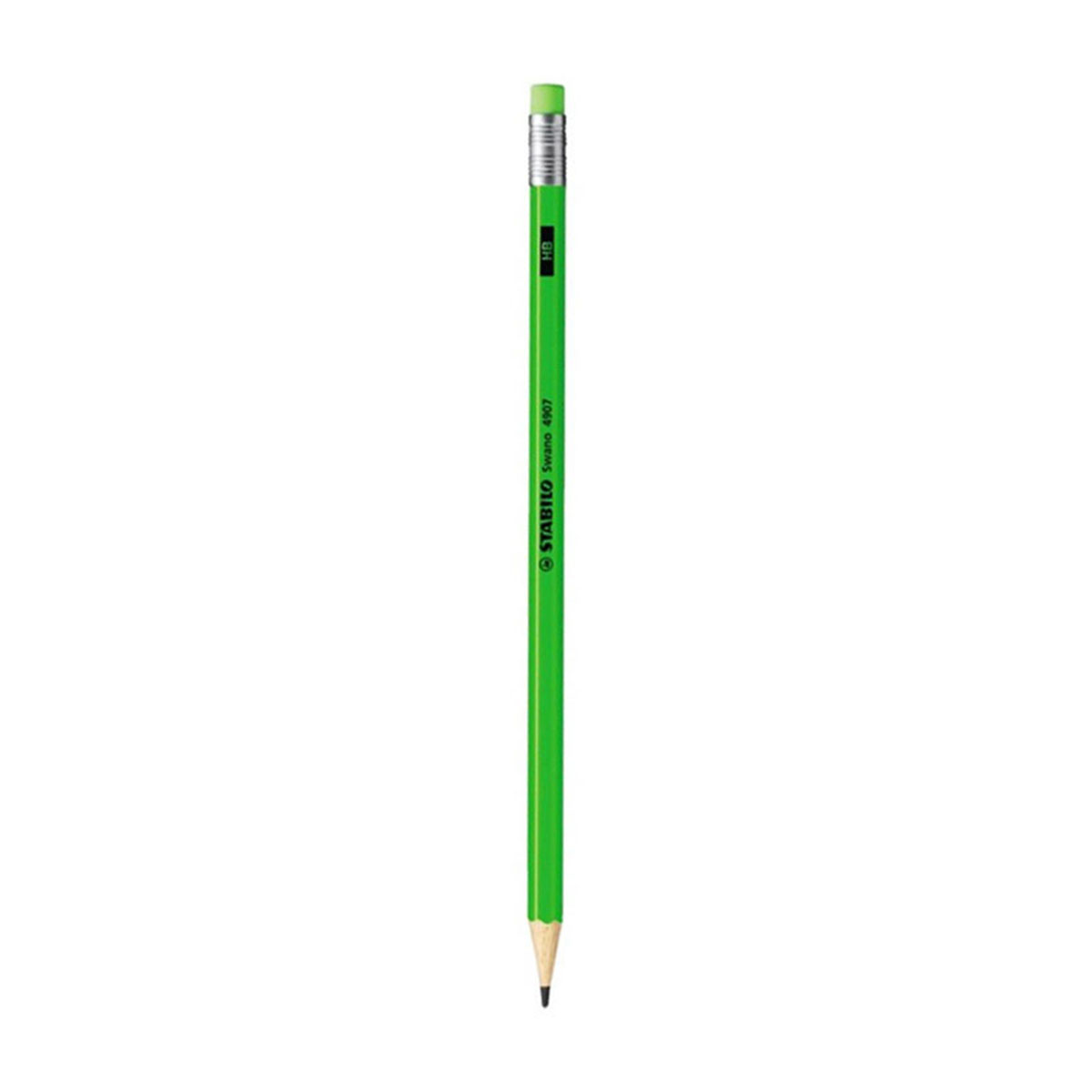Bút chì gỗ STABILO Swano 4907 HB, có đầu tẩy