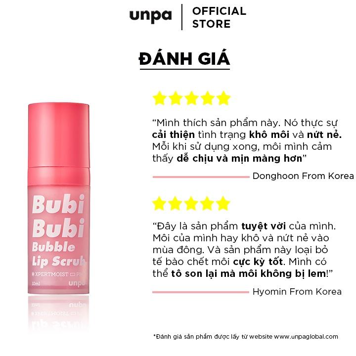 Gel Tẩy Tế Bào Chết Sủi Bọt Cho Môi Unpa Bubi Bubi Bubble Lip Scrub Red 10ml