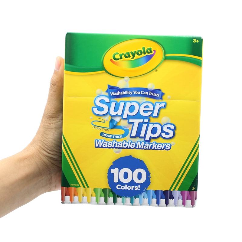 Hộp 100 Bút Lông Màu Super Tips Washable Markers - Crayola 585100