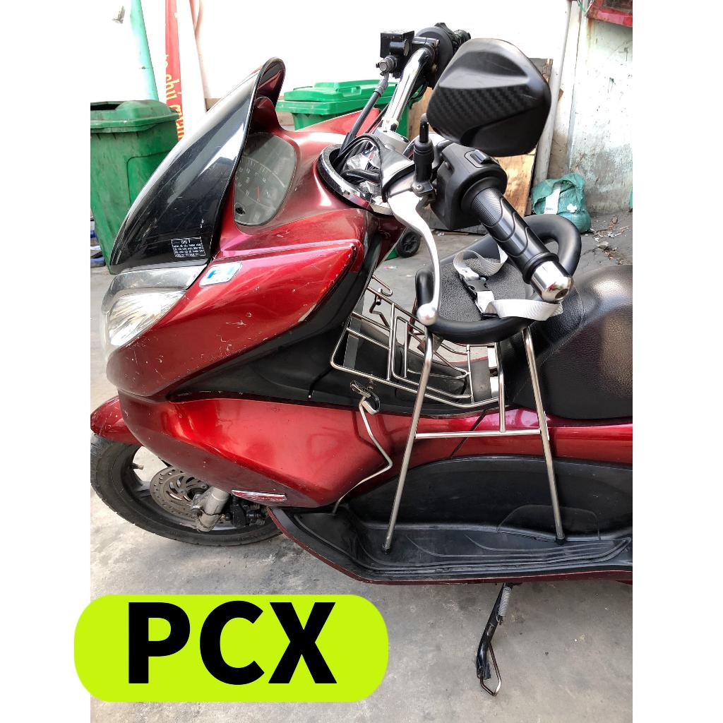 Ghế ngồi xe Pcx , airblade , impluse cho bé , GHẾ ĐÔN GA YÊN NHỰA CÓ DÂY ĐAI