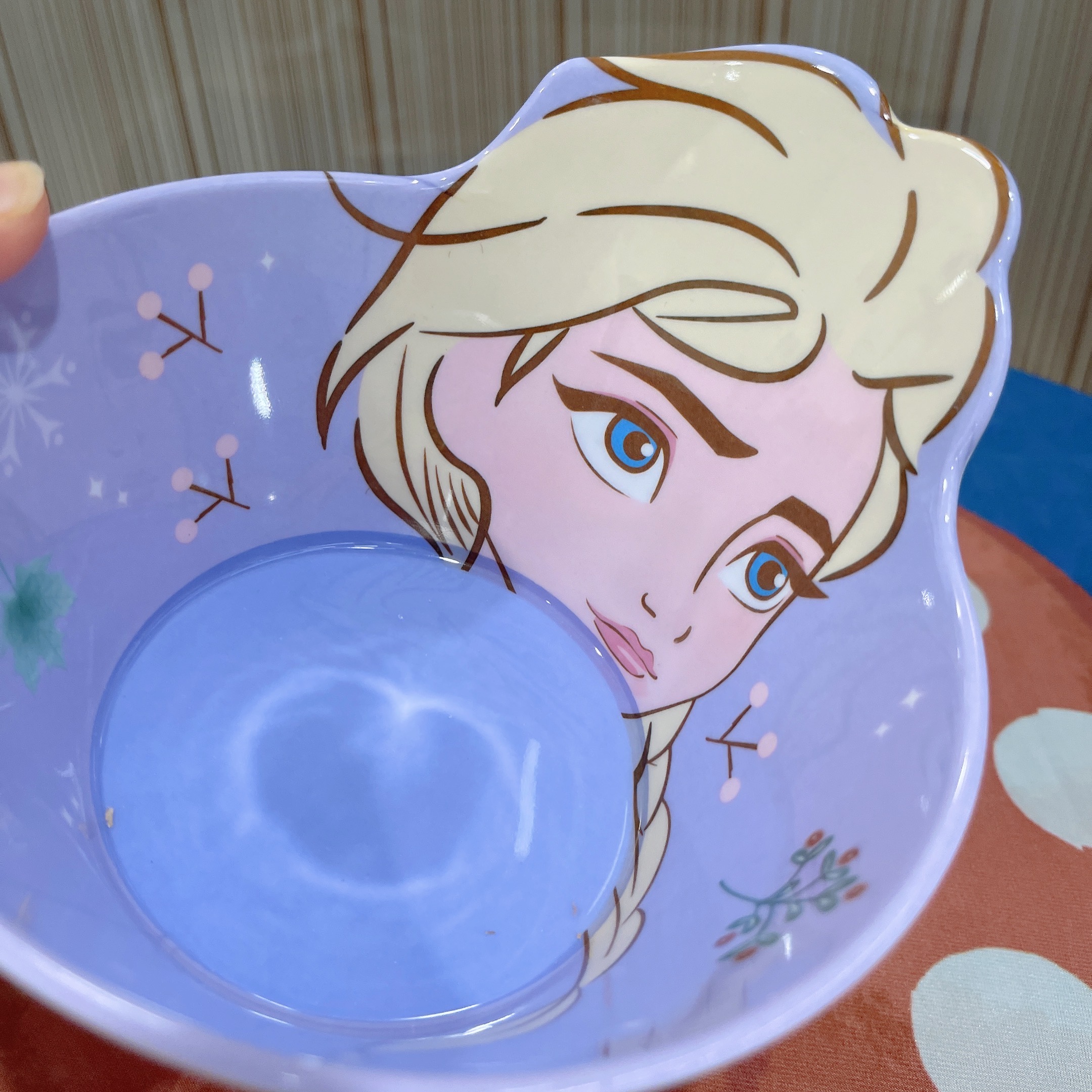 Chén ăn tô nhựa melamine hình công chúa Elsa Frozen Disney nổi 3D cho trẻ em bé gái - CHENELSA