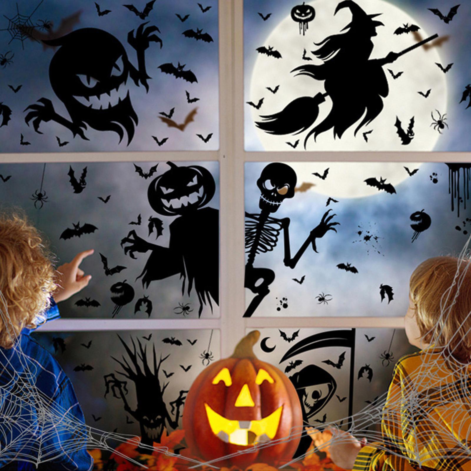 Nhãn dán cửa sổ trang trí Hallowen rùng rợn