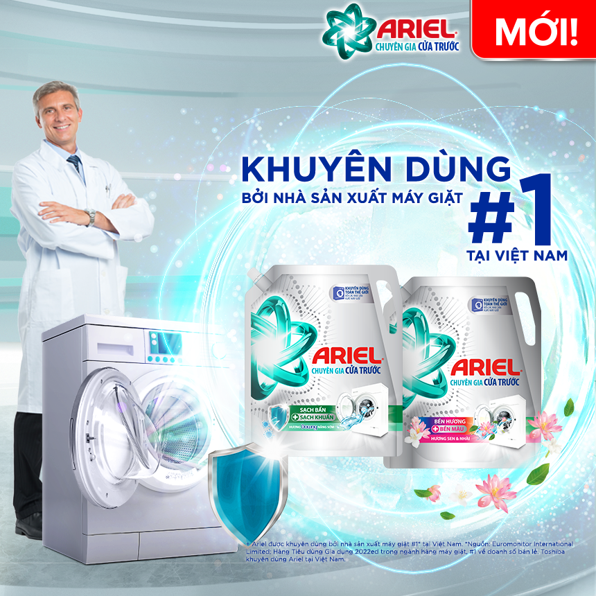 Nước Giặt ARIEL Cửa Trước Túi 3.9Kg/3.7Kg