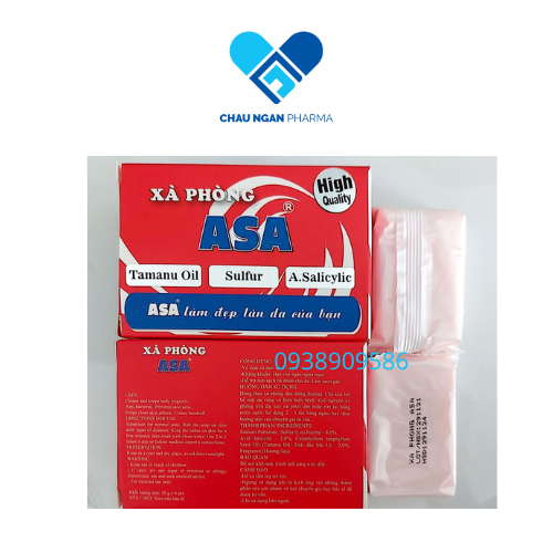 Combo 2 Hộp Xà phòng tắm ASA - ngừa mụn - lác - lang ben - nấm da - Hộp 120g gồm 4 cục nhỏ