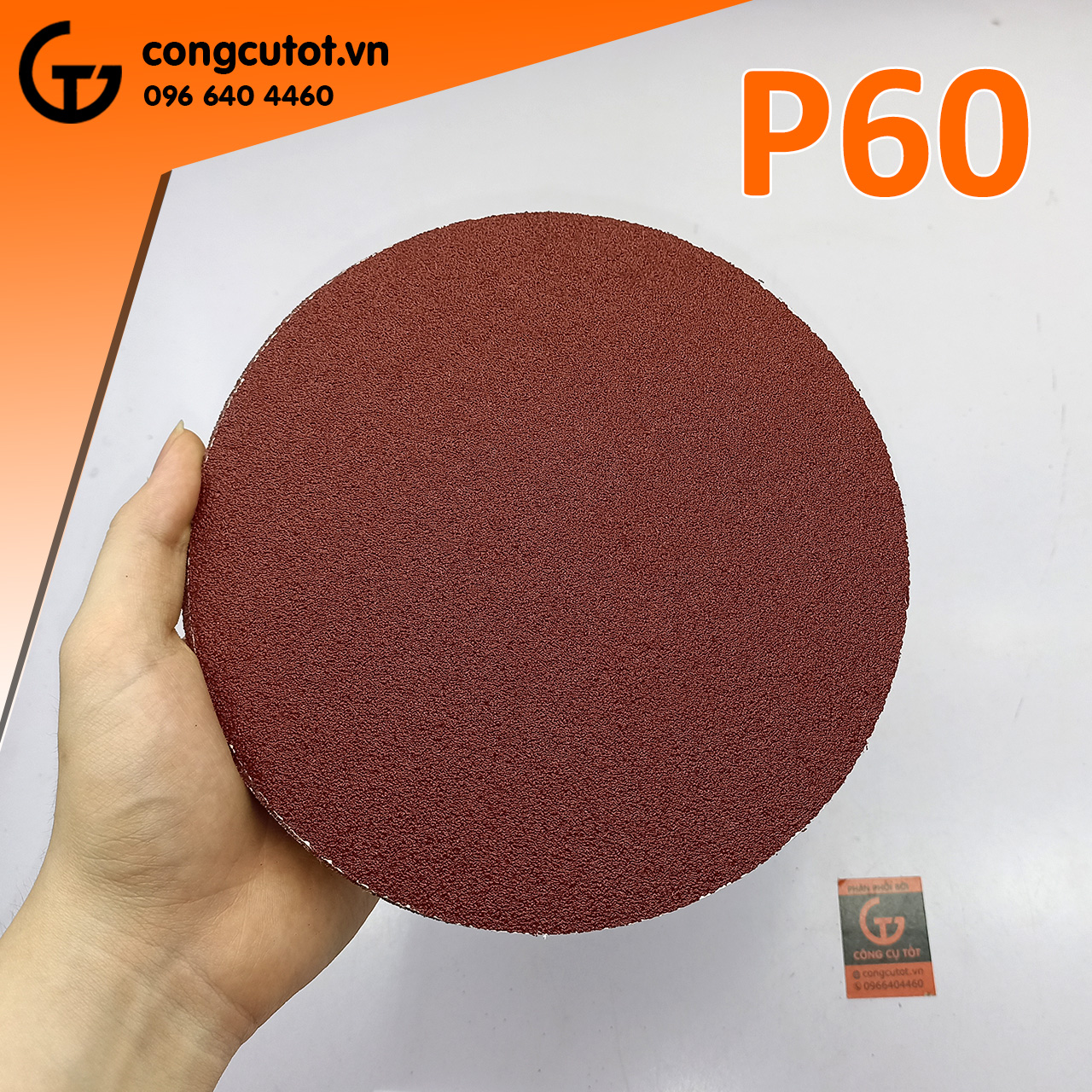 Hộp 100 giấy nhám tròn Ø180mm chuẩn P60