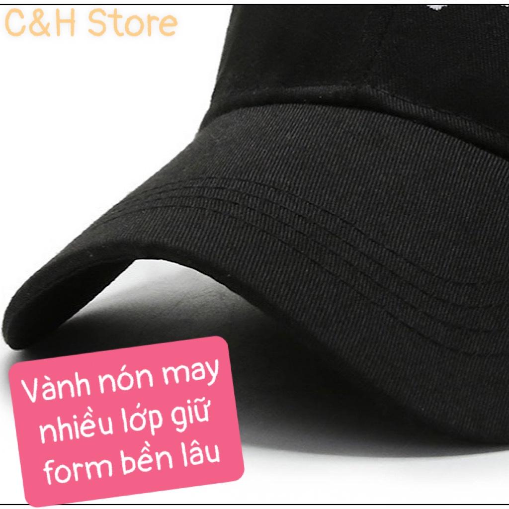 Mũ lưỡi trai họa tiết đơn giản, nón kết nam nữ form unisex phong cách ulzzzang Hàn Quốc cá tính vải kaki cotton