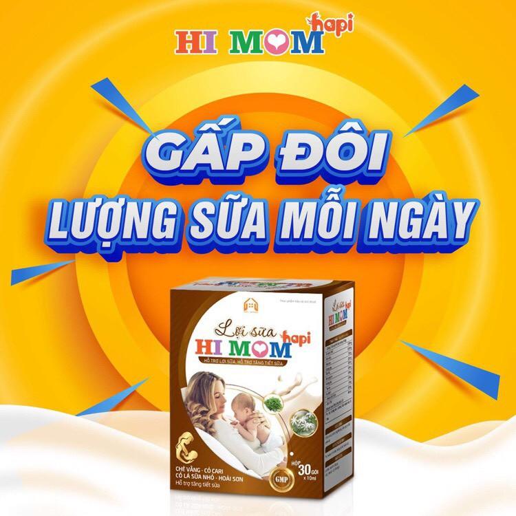 Lợi sữa Himom dạng cao lỏng cao cấp hỗ trợ tăng tiết sữa, giảm nguy cơ tắc tuyến sữa (hộp 30 gói)