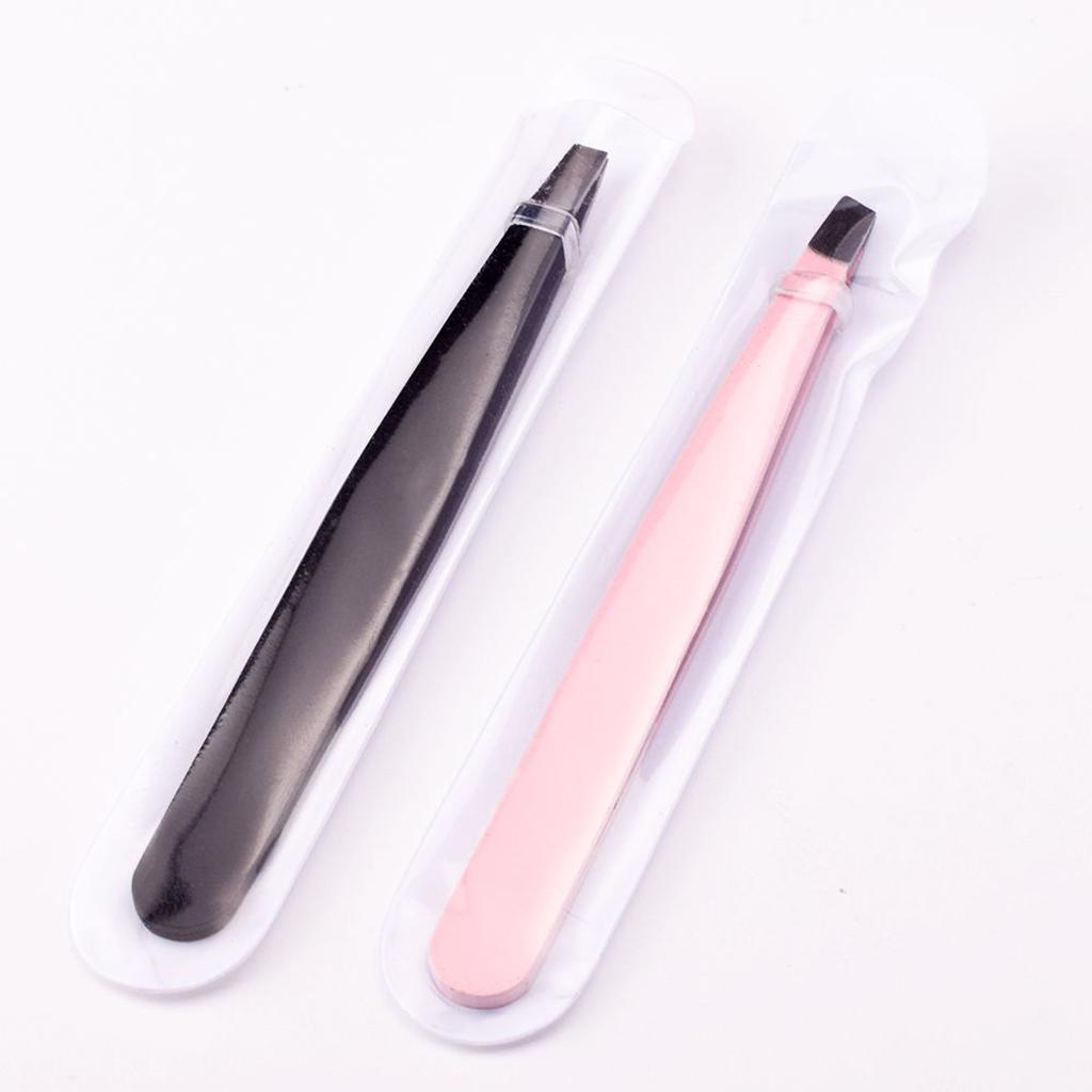 2pcs Professional Slant Tip Eyebrow Tweezer Hair Remover Makeup for Women