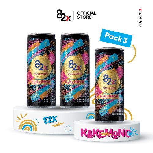 82X Nước uống giải khát đẹp da Kakemono 245ml/lon .