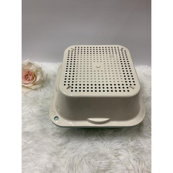 Bộ thau rổ vuông bio