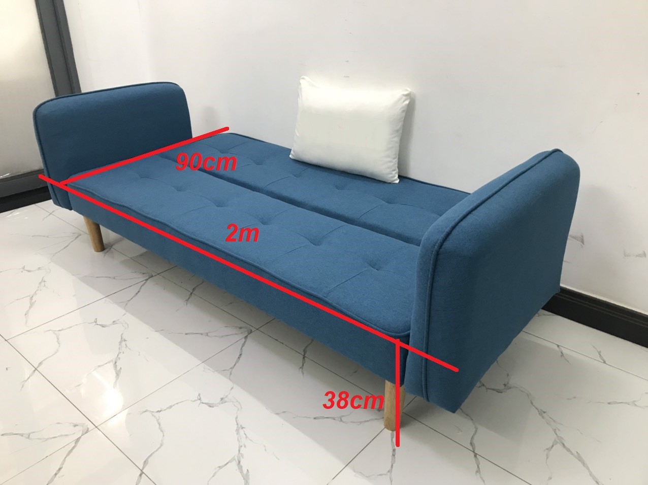 Bộ ghế dài sofa bed tay vịn phòng khách sopha sivali06 salon