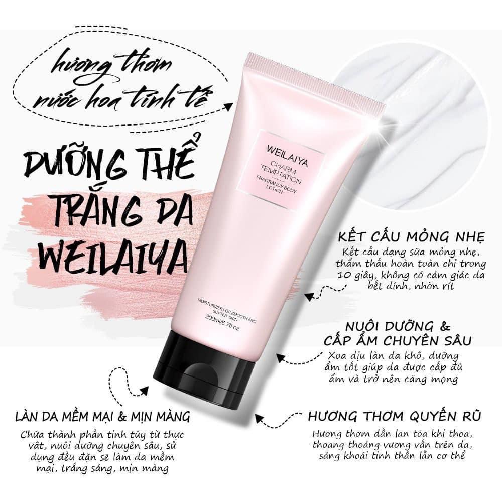 Ủ trắng tẩy tế bào chết body vỏ hồ đào Weilaiya - Weilaiya Niacinamide Brightening Scrub 200ml